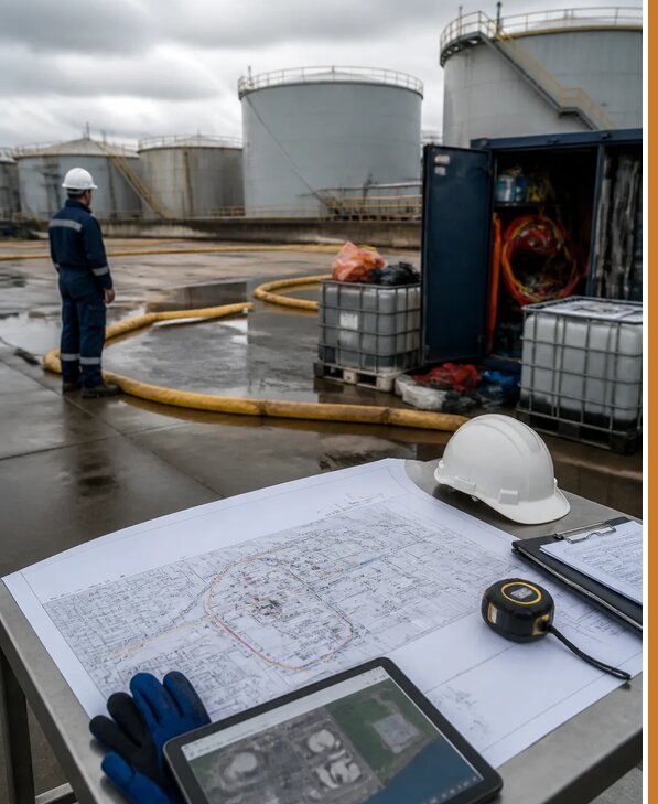 Разработка плана ликвидации разливов нефти в Дубне